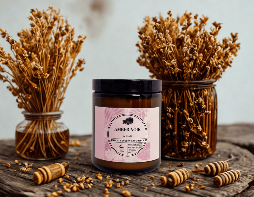 Amber Noir Scented Candle - IKLADI