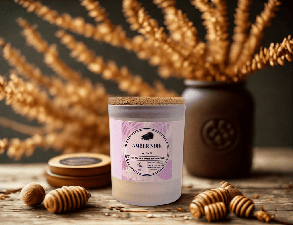Amber Noir Scented Candle - IKLADI
