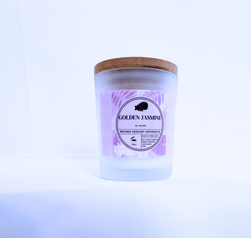 Golden Jasmine Scented Candle with Hidden 925 Silver Jewellery - IKLADI