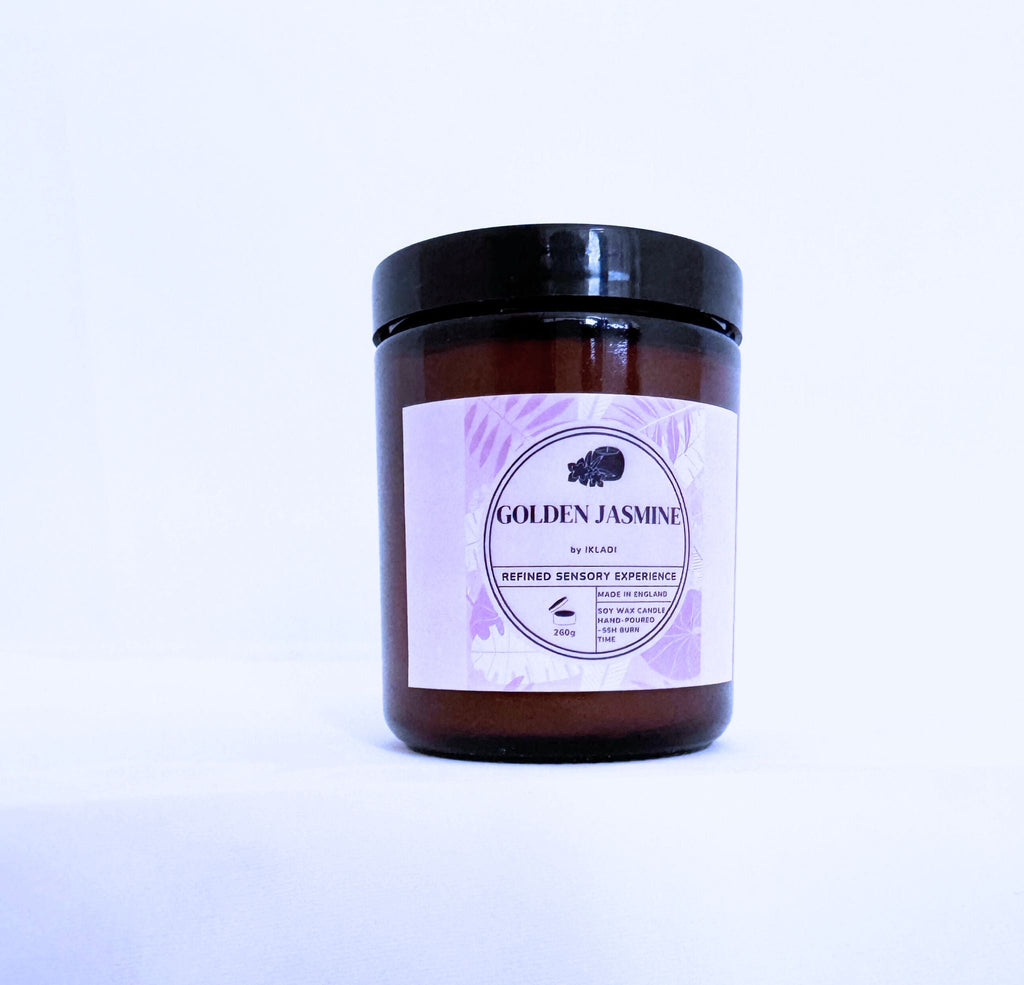 Golden Jasmine Scented Candle with Hidden 925 Silver Jewellery - IKLADI