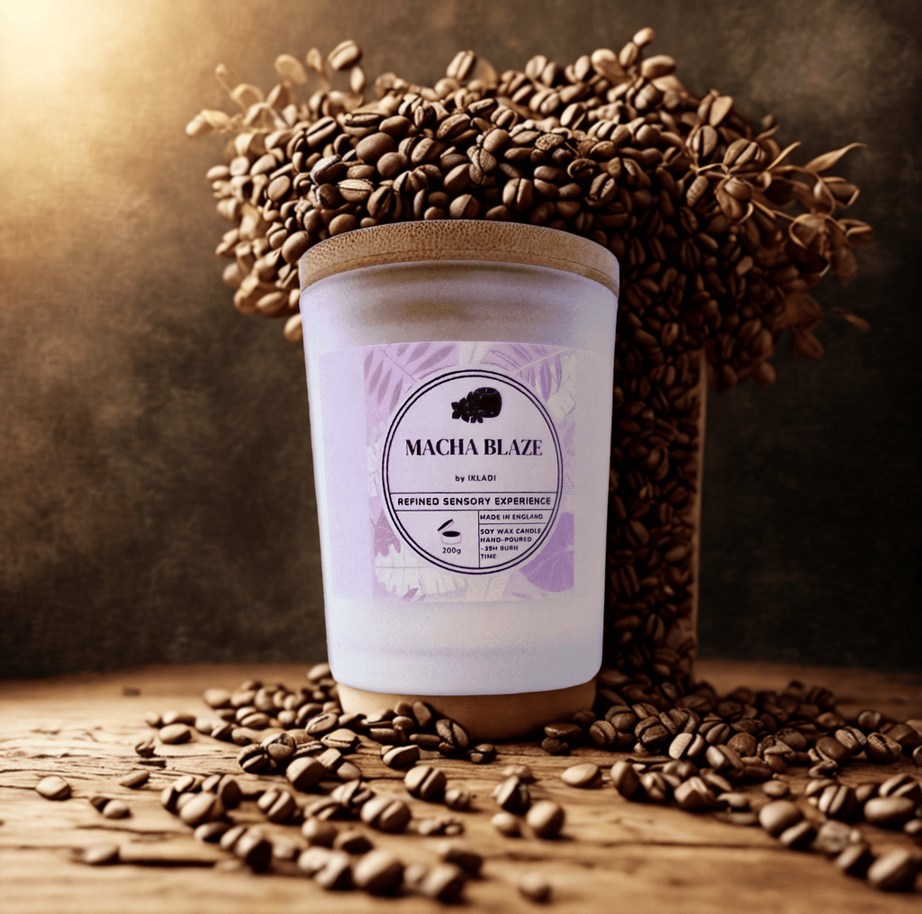 Macha Blaze Scented Candle with Hidden 925 Silver Jewellery - IKLADI