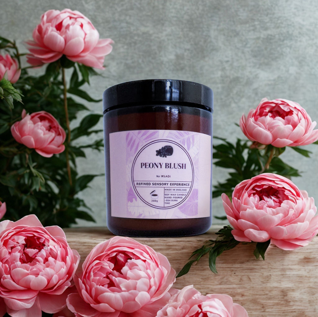 Peony Blush Scented Candle with Hidden 925 Silver Jewellery - IKLADI