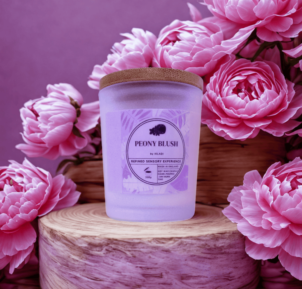Peony Blush Scented Candle with Hidden 925 Silver Jewellery - IKLADI