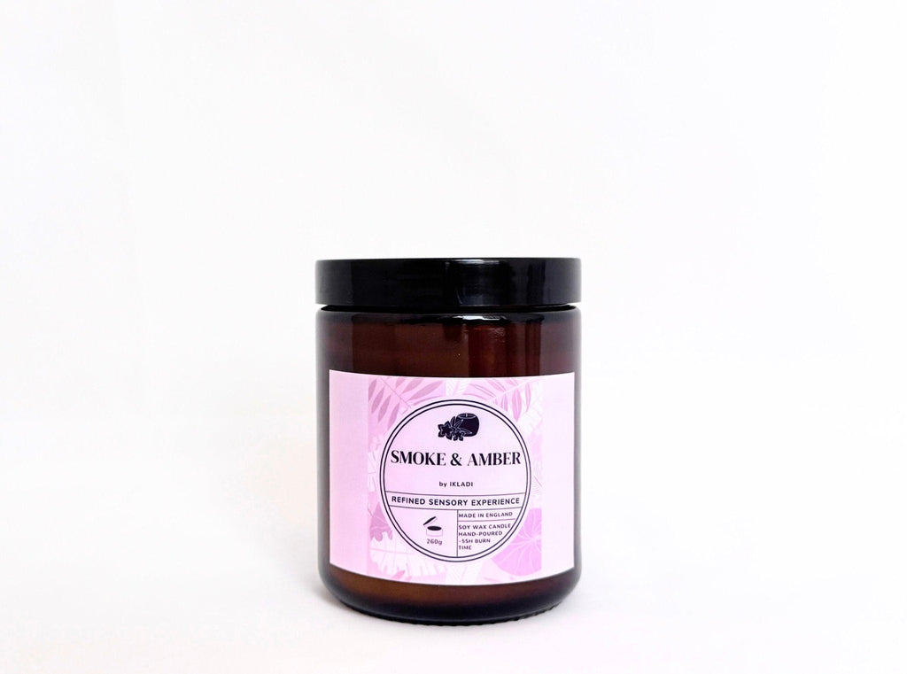 Smoke & Amber Scented Candle - IKLADI