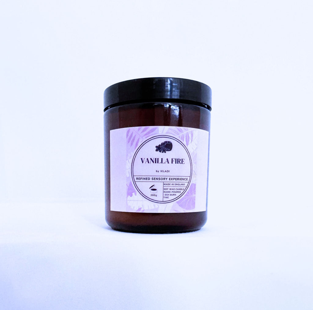 Vanilla Fire Scented Candle with Hidden 925 Silver Jewellery - IKLADI