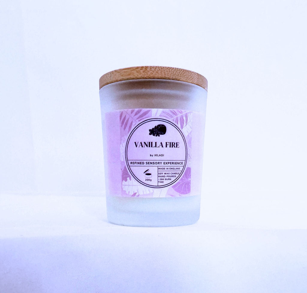 Vanilla Fire Scented Candle with Hidden 925 Silver Jewellery - IKLADI